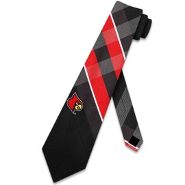 Louisville Cardinals Grid Neck Tie with College Sports Team Logo