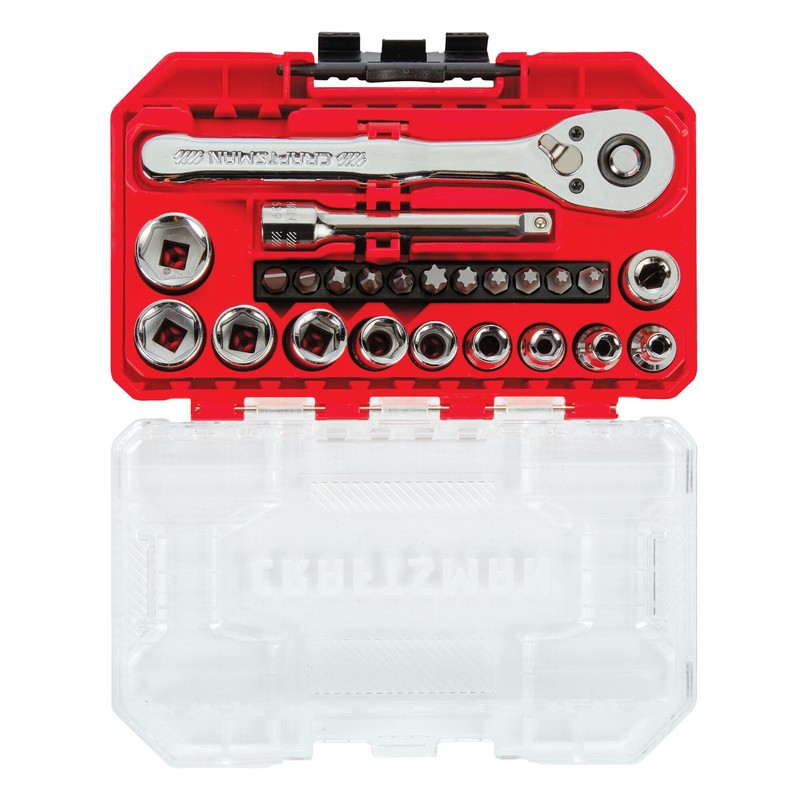 CRAFTSMAN Mechanics Tool Set, 24 Piece, 1/4 Inch Drive SAE