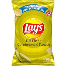 PepsiCo Lay's Dill Pickle Chips 235g/8.3 oz., bag {Imported from Canada}