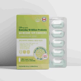 Everyday 10 billion guaranteed probiotics 60 capsules Zinc 17 types of live lactic acid bacteria Dupont Daniscosa breast milk derived inulin enteric coated / 에브리데이 100억보장 프로바이오틱스 60캡슐 아연 생 유산균 17종 듀폰다니스코사 모유유래 이눌린 장용성