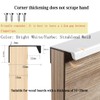 BOOLSFMAM 6 Pack Finger Edge Pull Furniture Drawer Handles Bright
