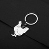 TIZURO Stainless Steel Hen Rooster Keychains Chicken Farm Animals Wallet
