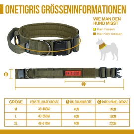 OneTigris Hunde Halsband mit Metallschnalle für Hunde