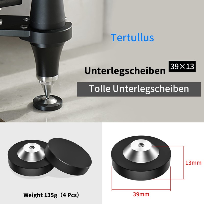 Tertullus Pack of 4 Washers for Spikes 39 mm x