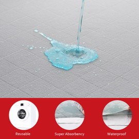 Dog Crate Mat and Washable Pee Pads for Dogs 2 Pack(30"X19"), Waterproof Dog Mat for Crate, Non-Slip Reusable Quilted Puppy Crate Training Pads, Fits 30 Inch Dog Crates