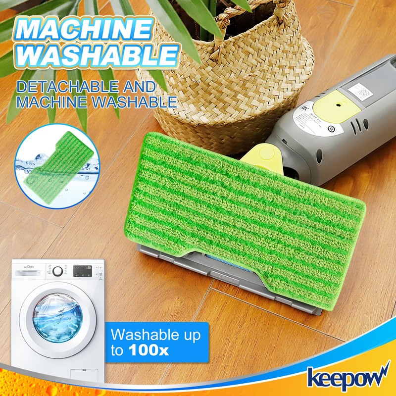 KEEPOW Reusable Vacmop Replacement Pads Compatible with Shark Vac Mop