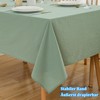 ATsense Tablecloth Mint Green Tablecloths Linen Look 100% Washed Cotton