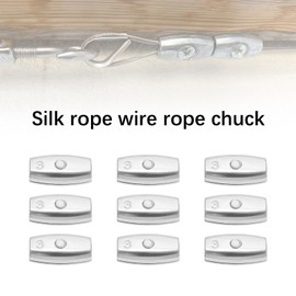 LT Easiyl Pack of 20 Wire Rope Clamps Made of Galvanised Steel Egg Shaped Cable Clamp Suitable for Diameter 3 mm Steel Cable Rope Double Hole 27 mm x 14.5 mm