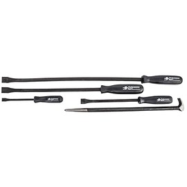 JEGS 5-Piece Pry Bar Set | Includes (1) 24" Flat-Tip Tapered Bar, (1) 18" Flat-Tip Tapered Bar, (1) 12" Flat-Tip Tapered Bar, (1) 8" Flat-Tip Tapered Bar, & (1) 16" Roll-Type Bar
