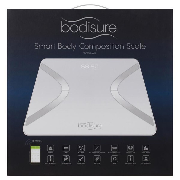 BodiSure Smart Body Bluetooth Composition Scale White Online Only