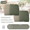 Momooda 2 Pack cheesecloth Table Runner 90x300cm, 10" Long Gauze