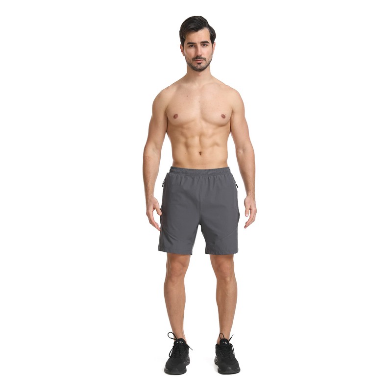 Tansozer Men's Sports Shorts, Quick-Drying Shorts, gray