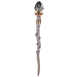 ICE ARMOR 14" Long Wand with Skull Statue Sculpture Ornament Decoration Home/Room Decor Ideas for Housewarming, Holidays and Birthdays Great Collectible Addition