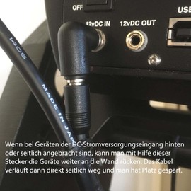 helpers lab DC Plug Angle, 90 Degree Angle DC 5.5 x 2.5 mm to 5.5 x 2.1 mm Adapter Male to Female, Low Voltage Adapter Low Voltage Socket 2.1 2.5 for PoE Adapter Fritz Radio and More