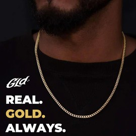 GLD Franco Chain Necklace for Men and Women - 18K 6MM Yellow Gold - 20”