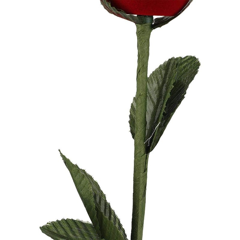 Salmue Ring Box - Flannel Rose Flower Shape Wedding Ring