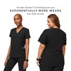 FIGS Casma Three-Pocket Scrub Top for Women – Black, XS