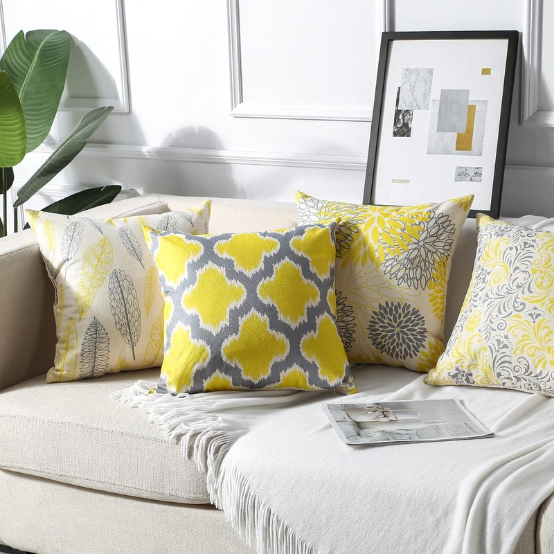 OTOSTAR Cushion Covers Stylish Cute 30 30 30 Scandinavian Flax