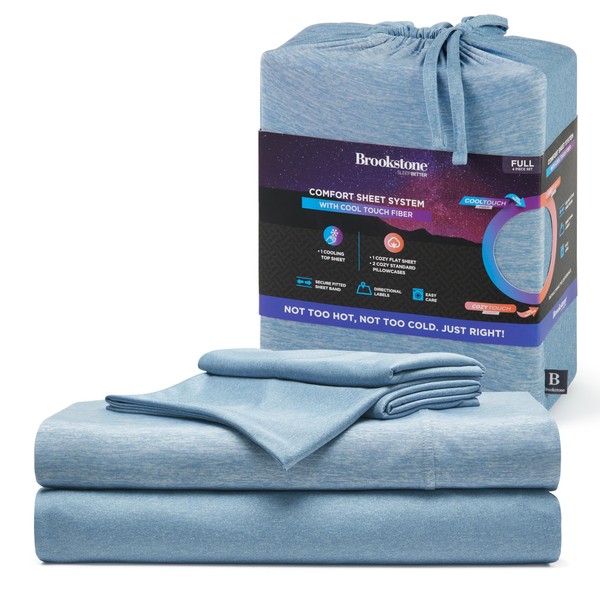 Brookstone Comfort Full Size Sheet Set | Innovative Cooling Sheets