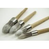 Clarity Stencil Brushes Set of 4: Extra-Fine Synthetic Bristles, Bamboo