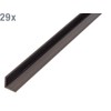 Alberts 498672 Angle Profile, Plastic, Black, 1000 x 10 x