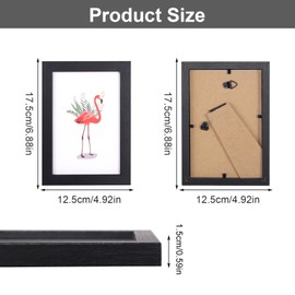 HFDONGL Set of 4 Picture Frames 10 x 15 cm Photo Frames Black Wooden Picture Frame Small Picture Frame Set for Wall Hangings or Table Decoration