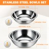 Domensi Stainless Steel Mixing Bowls Set - 4-Piece Polished Mirror