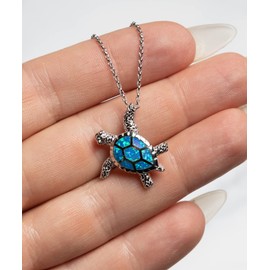 Game On Novelties New Wife, If a Single Day goes by Without Your Laugh, I Feel Like Something's, Fancy Opal Turtle Necklace for Wife from Husband