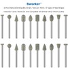 20Pcs 60-Grit Diamond Grinder Bit 1/8" Shank Compatible with Dremel
