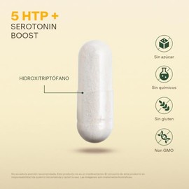 5 HTP/Hidroxitriptofano. Con 120 capsulas de 500mg (4 meses). VitalBotanics. Multivitaminico, Suplementos Alimenticios. Libre de Gluten y Aditivos. Ap