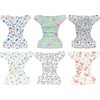 Littles and Bloomz Reusable Nappy, Standard Popper, 6 Nappies, FLP2-0606