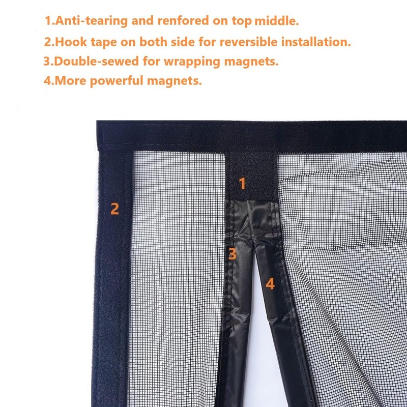 wohomzy Magnetic Screen Door Fits Door Size 32" x 84",