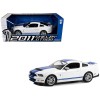 2011 Shelby GT500 Performance White with Grabber Blue Stripes 1/18