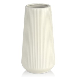 VASE BEIGE Keramik Vase, GUKJOB Blumenvase Keramik Vasen für Blumen, Dekorative Vasen für Pampasgras Deko, Modern Kleine Vase für Home Wohnzimmer Esstisch Bauernhaus Büro Dekor (Beige)