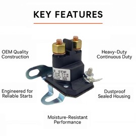 FalconSupply Genuine Trombetta 852-1251-210-50 12V Starter Solenoid Kit for MTD Cub Cadet, Husqvarna, Craftsman Lawn Mower Tractor Zero Turn Replaces 925-1426A, 532109946 & More