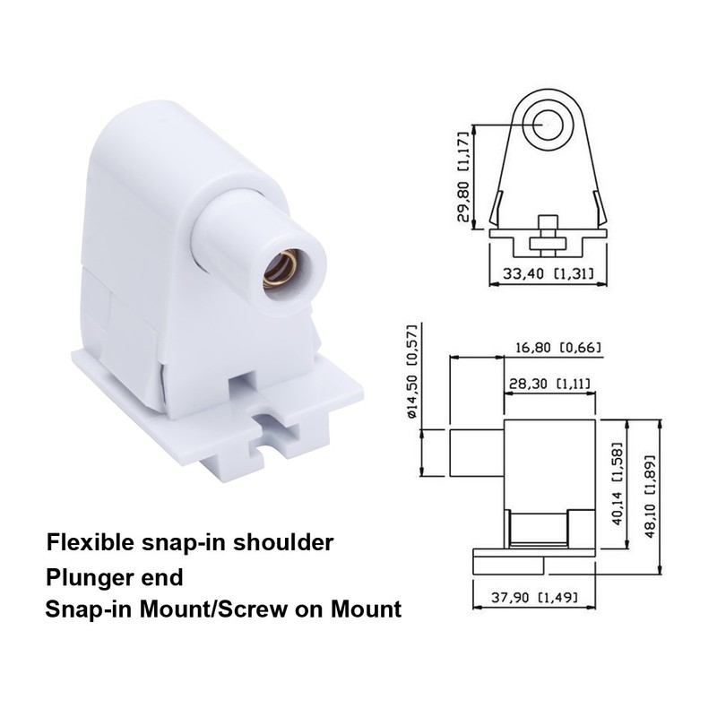 JOMITOP 10 Pairs Tombstone Base Holder Socket Connector with T8