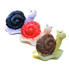 Kisangel 2sets Realistic Simulation Snail Toy Miniature Snail Figurine Model for Garden Educational Decorative Toy 3pcs*2
