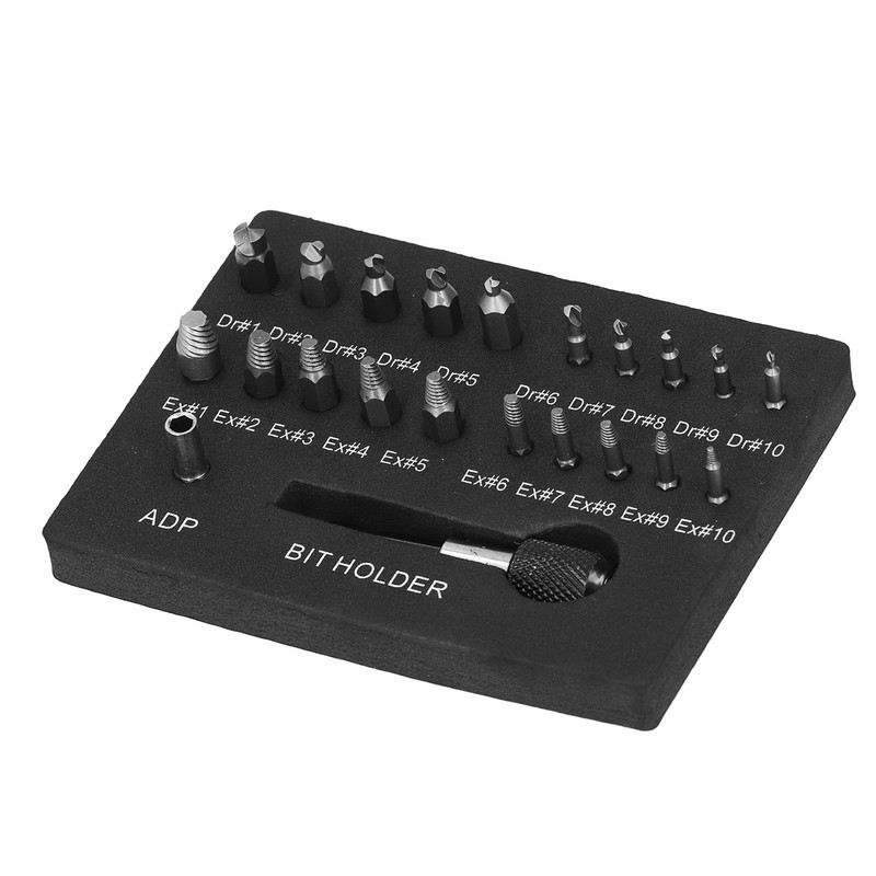 22Pcs Damaged Screw Extractor Stripped Broken Bolt Remover Tool All