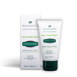 Jeuvenile Daily Care Cream for Oily Skin and Combination Skin, Moisturises, Balances Sebum Production, Oil-Free, Nourishing Face Cream, for All Skin Types, 50 ml