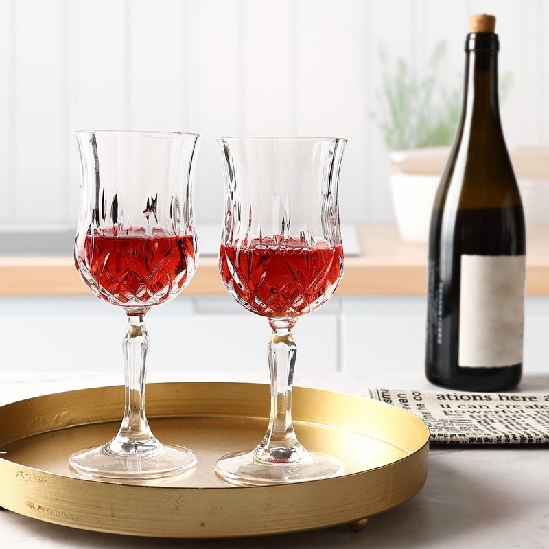 UMEIED 12 Pack 7.2oz Wine Glasses, Small Stemware for Red