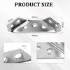 Angle Corner Brackets Metal (Silver, Pack of 20)
