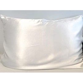 Waterlily 100% Mulberry Silk 22 Momme Pillowcase for Hair and Skin Envelope Pillowcases 50x75 Both Sides Charmeuse Soft Pure Natural Organic Luxury Pillow Case Cover (Natural White Pair)