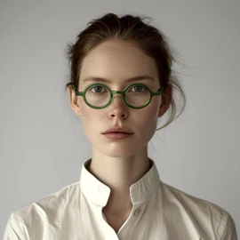 LONDON MOLE Eyewear | Moley Blue Light Blocking Glasses | Round Glasses | Cool Blue Blockers | Anti Eyestrain for Screens | Men's Women's Unisex | Spring Hinges | Gloss Transparent Green