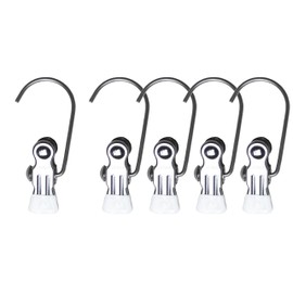 Mawa by Reston Lloyd Accesorio Portátil Antideslizante Semicircular Gancho Colgador de Ropa Horquillas para Colada o Viajar, Estilo K/1, Juego de 5 Unidades, Blanco