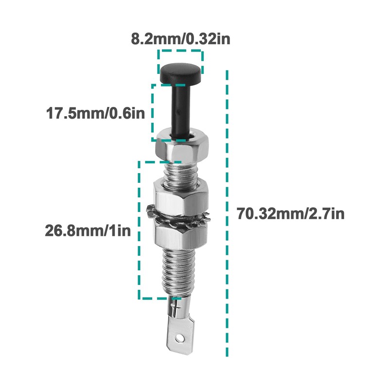 Create idea 4Pcs 12V Universal Door Pin Switches Momentary Adjustable