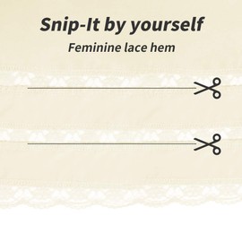 MANCYFIT Half Slips for Women Underskirt Dress Extender Lace Trim Knee Length Midi Skirt 19-26" Length Beige XX-Large