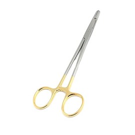 Olsen HEGAR Needle Holder with Scissors 7.5” Economy Gold Handle by G.S ONLINE STORE
