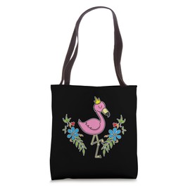 Flamingo with Crown Tote Bag