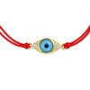 Minimalist Delicate Turkish Blue Evil Eye Red String Bracelet For