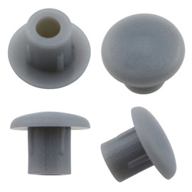 LUORNG 200pcs Deep Gray Hole Plugs 5mm Plastic Tube Cover Furniture Hardware Decorative Cover
